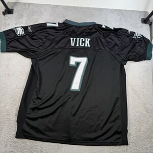 Philadelphia Eagles Michael Vick Jersey Mens 58 3XL Black #7 NFL Reebok Mesh